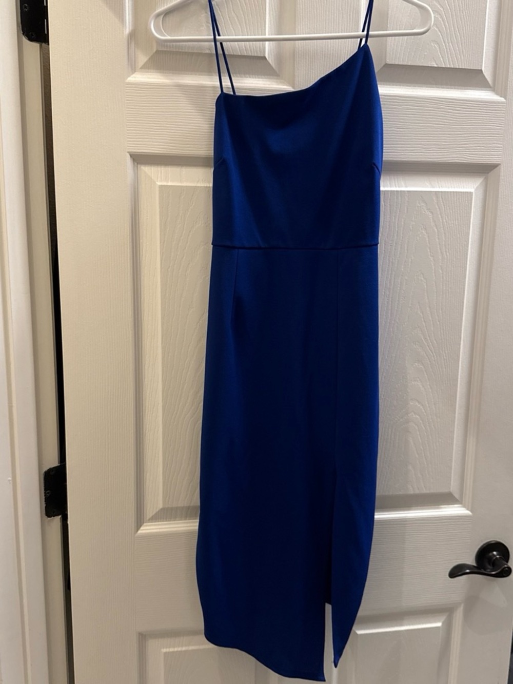 Windsor Cobalt Blue Spaghetti Strap Midi Dress